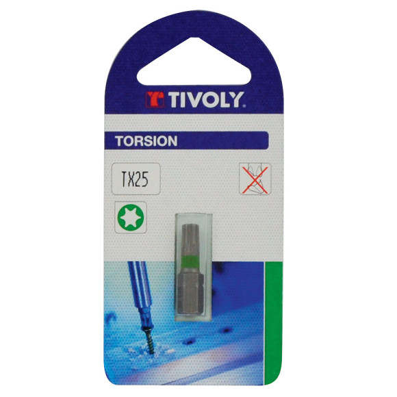 Embout torsion pour vis 25mm Torx n.20