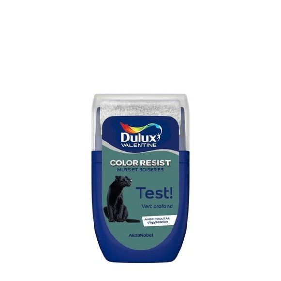 Testeur Dulux Valentine Color Resist Mur Boiserie Vert Profond 003L