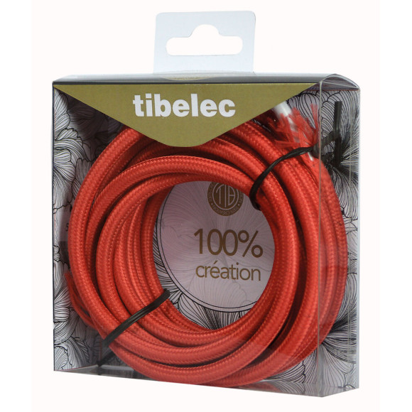 Câble tissu 3m rouge