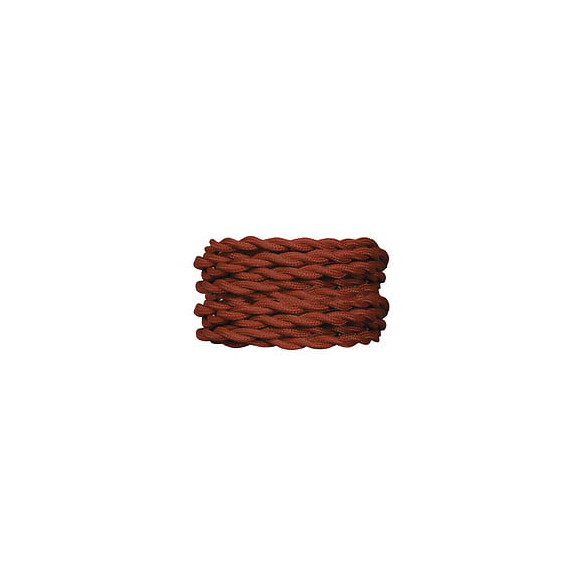 Câble tissu torsadé longueur 3m rouge