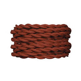 Câble tissu torsadé longueur 3m rouge