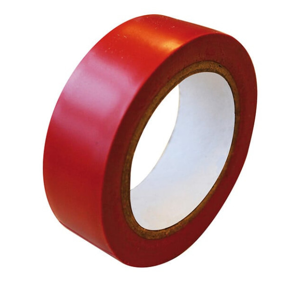 Ruban adhesif isolant pvc 10m rouge