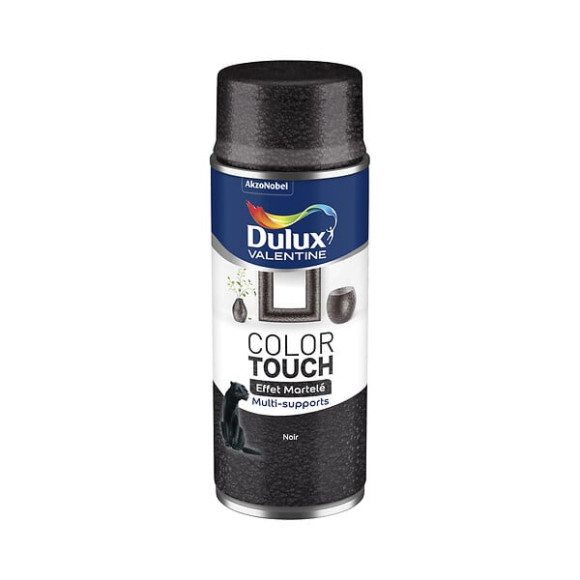 Aérosol Dulux Valentine Color Touch Effet Martelé Noir 400 ML