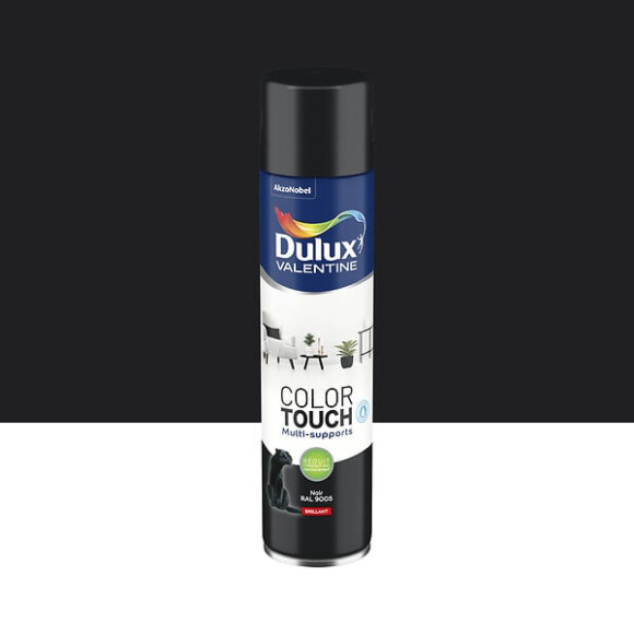 Aérosol Dulux Valentine Color Touch Brillant Noir 600 ML