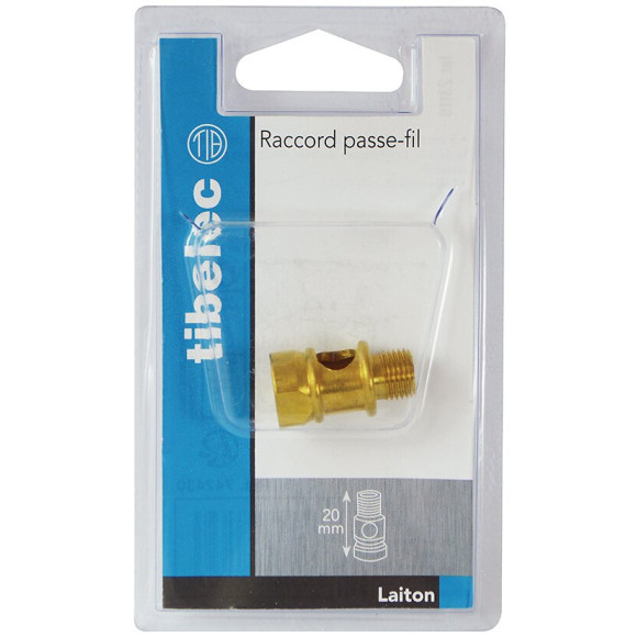 Raccord passe-fil male-femelle hauteur 20mm