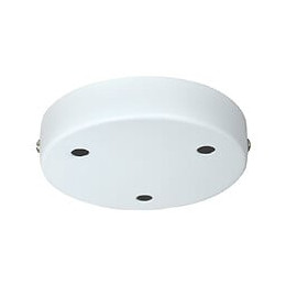 Plafonnier métal 3 câbles diamètre 120mm blanc