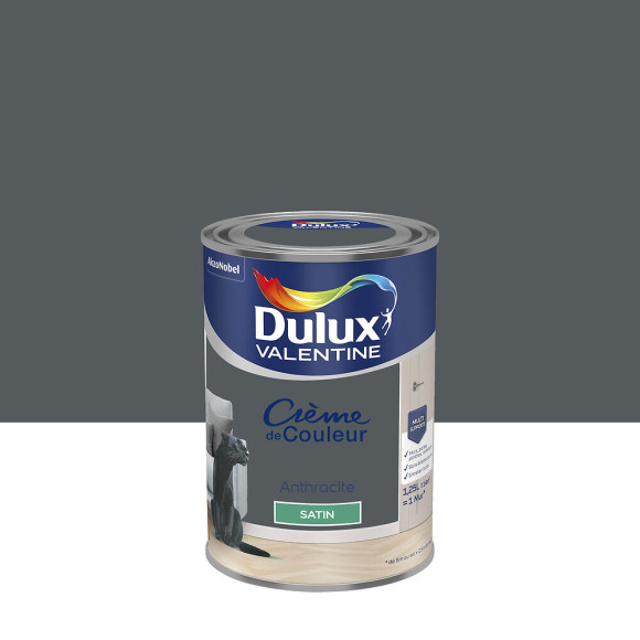 Peinture Crème de Couleur - Anthracite - Satin - 125L