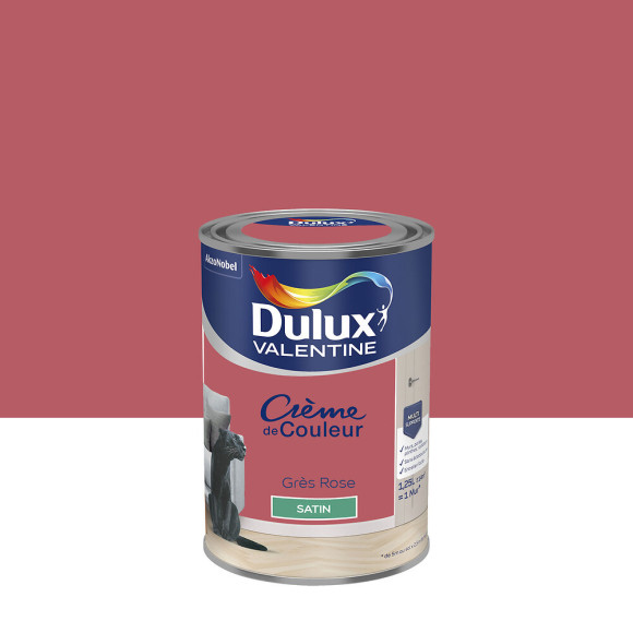 Peinture Crème de Couleur - Grès Rose - Satin - 125L