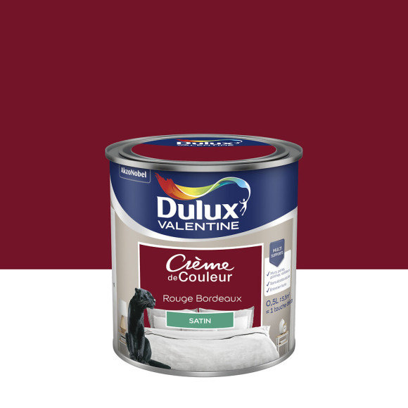 Peinture Crème de Couleur - Rouge Bordeaux - Satin - 05L