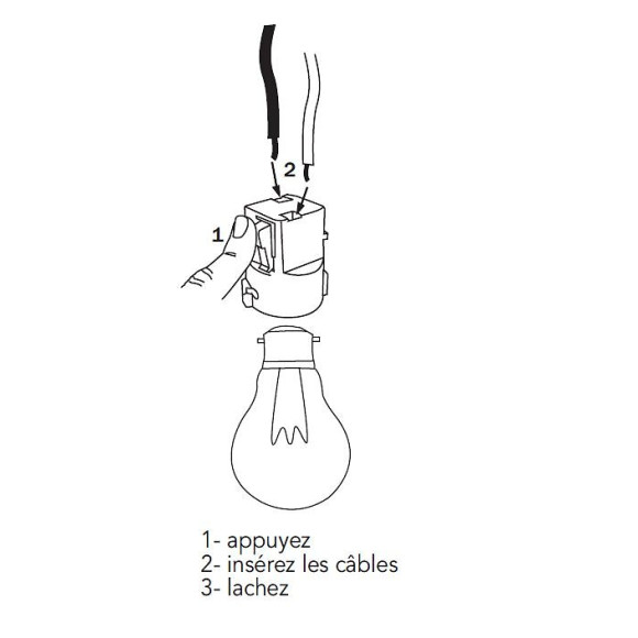 Douille B22 de chantier