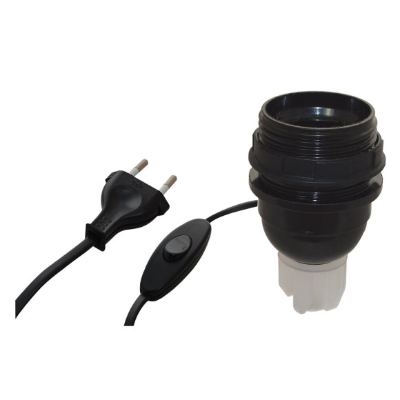 Kit adaptateur bouteille équipé E27 noir