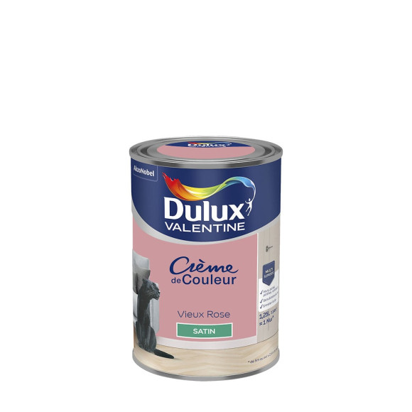 Peinture Crème de Couleur - Vieux Rose - Satin - 125L