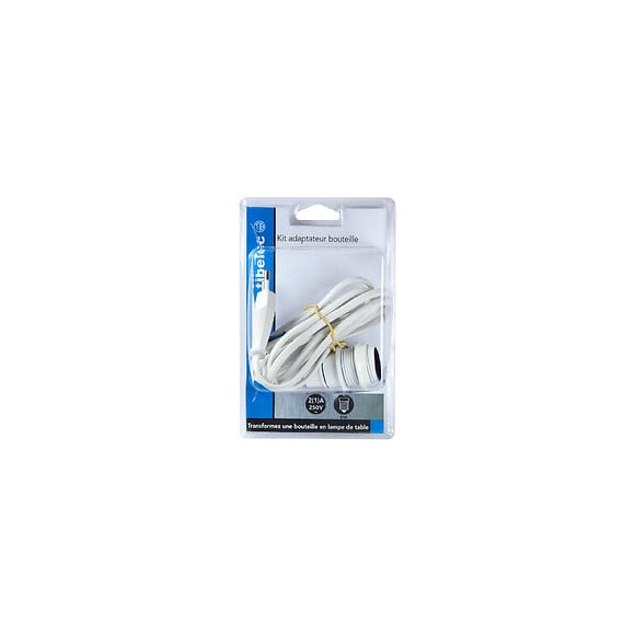 Kit adaptateur bouteille équipé E14 blanc