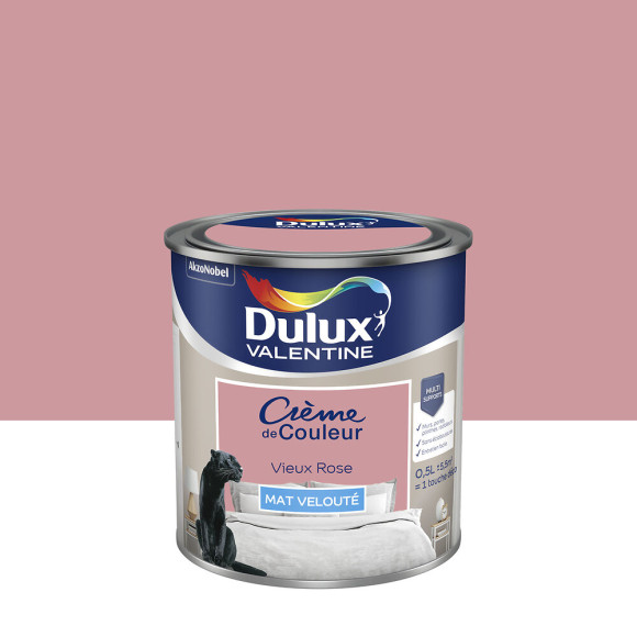 Peinture Crème de Couleur - Vieux Rose - Mat - 05L