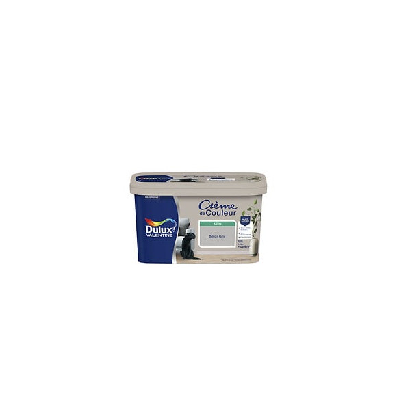 Peinture Crème de Couleur - Beton Gris - Satin - 25L