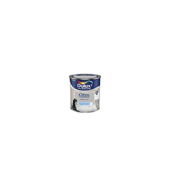 Peinture Crème de Couleur - Béton Gris - Mat - 05L