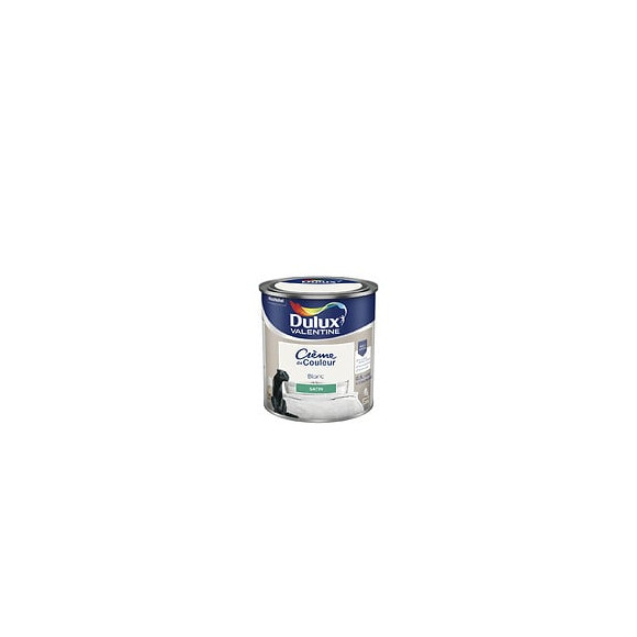 Peinture Crème de Couleur - Blanc - Satin - 05L