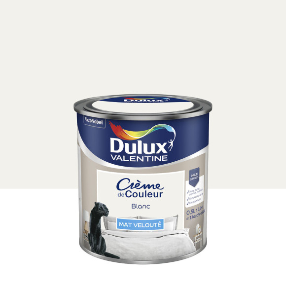 Peinture Crème de Couleur - Blanc - Mat - 05L