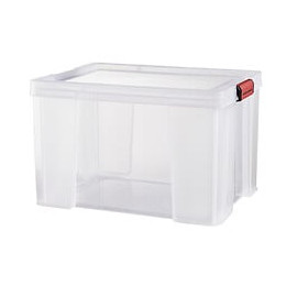 Bac en plastique renforcé avec couvercle - 45L