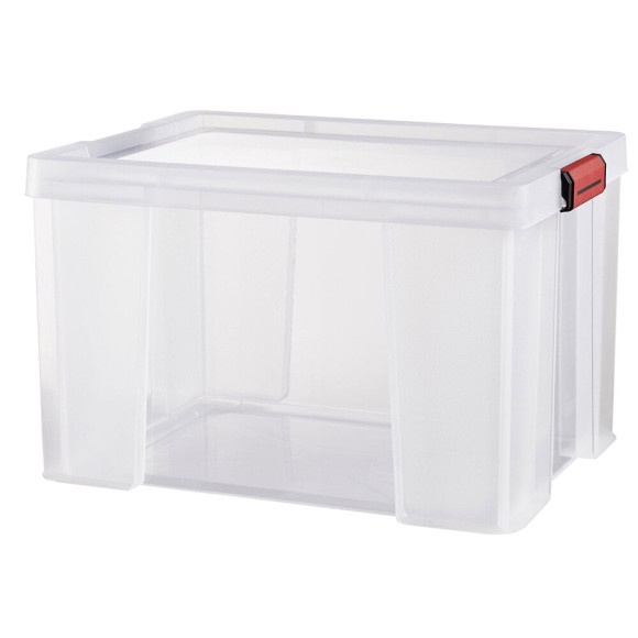 Bac en plastique renforcé avec couvercle - 45L