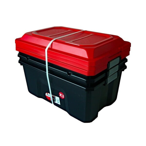 Lot De 3 Locker Diy 40L Noir Rouge