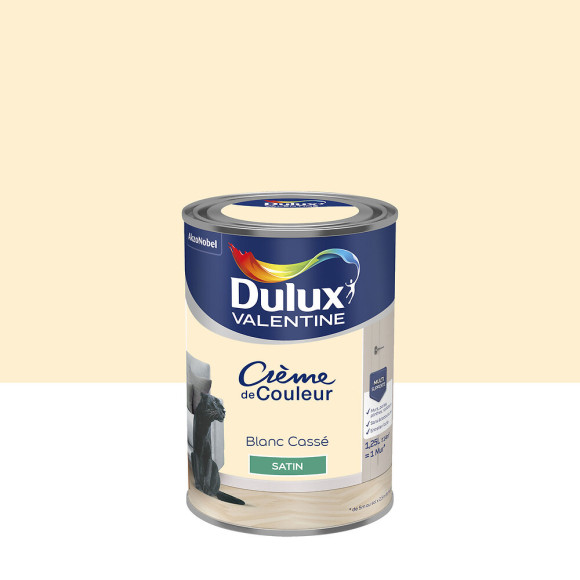 Peinture Crème de Couleur - Blanc Cassé - Satin - 125L