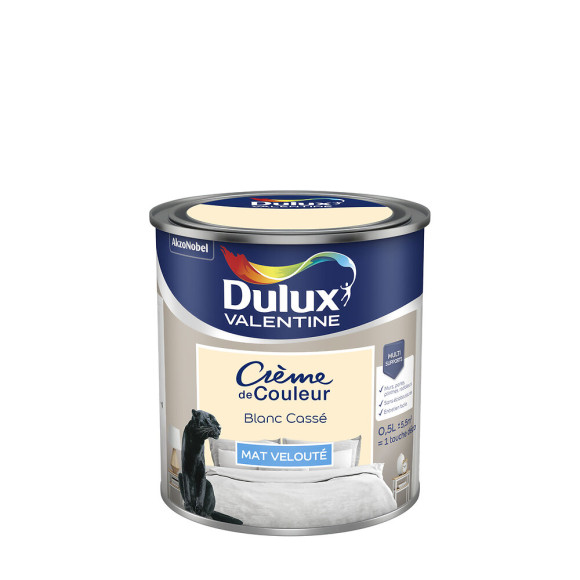 Peinture Crème de Couleur - Blanc Cassé - Mat - 05L