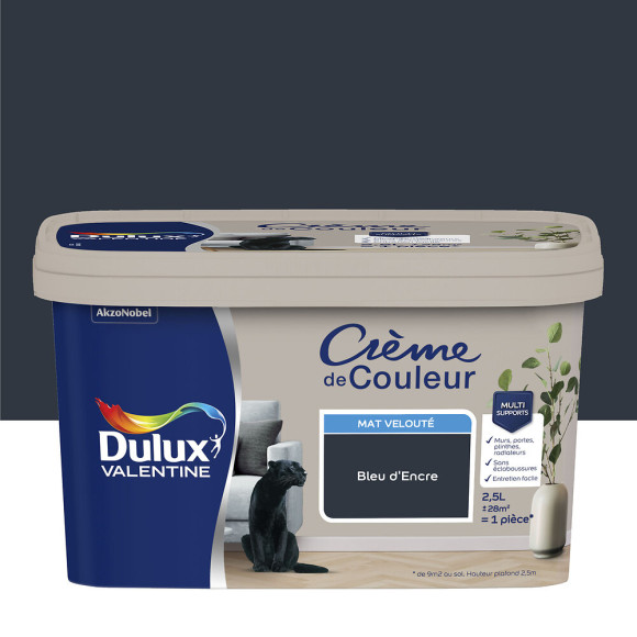 Peinture Crème de Couleur - Bleu d'Encre - Mat - 25L