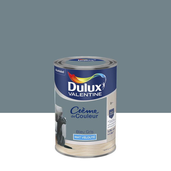 Peinture Crème de Couleur - Bleu Gris - Mat - 125L