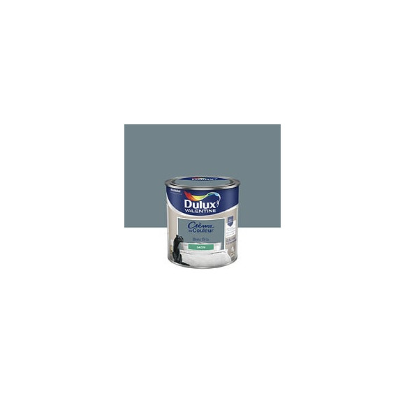 Peinture Crème de Couleur - Bleu Gris - Satin - 05L