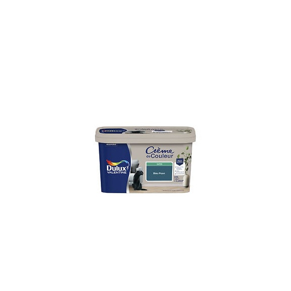 Peinture Crème de Couleur - Bleu Paon - Satin - 25L