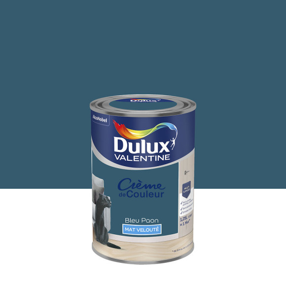 Peinture Crème de Couleur - Bleu Paon - Mat - 125L