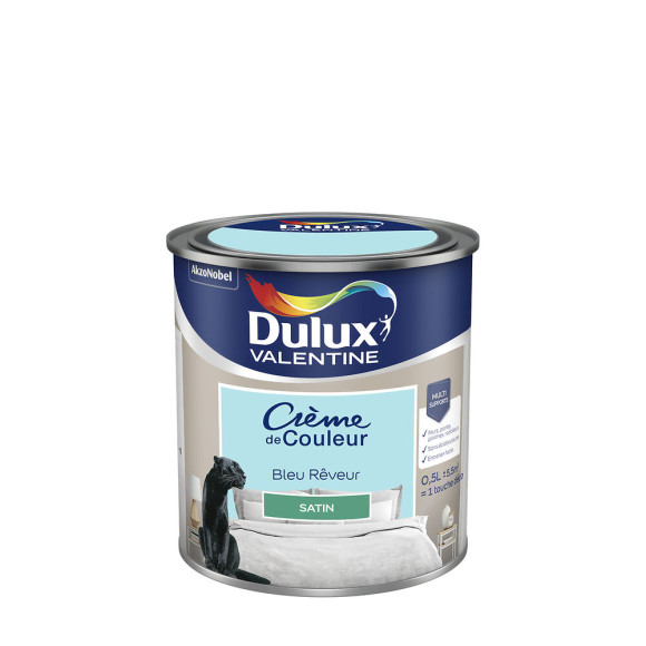 Peinture Crème de Couleur - Bleu Rêveur - Satin - 05L