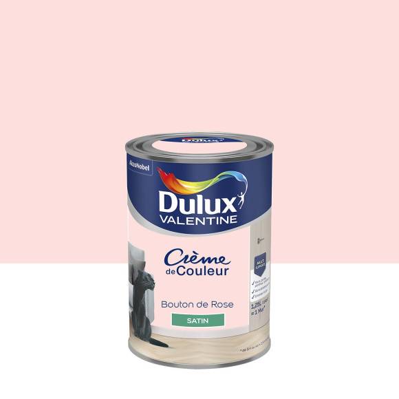 Peinture Crème de Couleur - Bouton De Rose - Satin - 125L