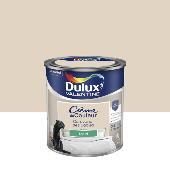 Peinture Crème de Couleur - Caravane Sables - Satin - 05L