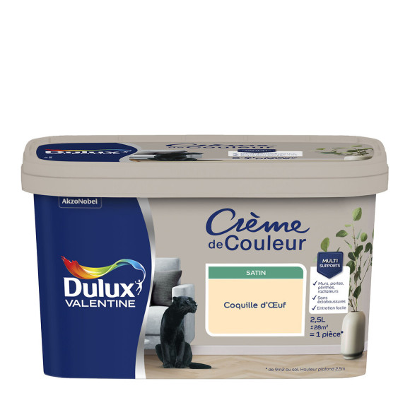 Peinture Crème de Couleur - Coquille d'oeuf - Satin - 25L