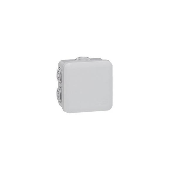 Boîte de dérivation carrée 65x65x40mm - fermeture par enclipsage-gris