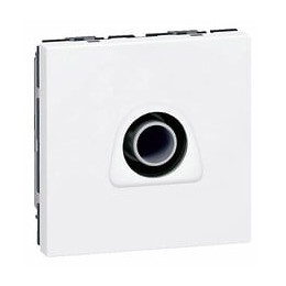 Prise TV simple mâle Mosaic 2 modules - blanc