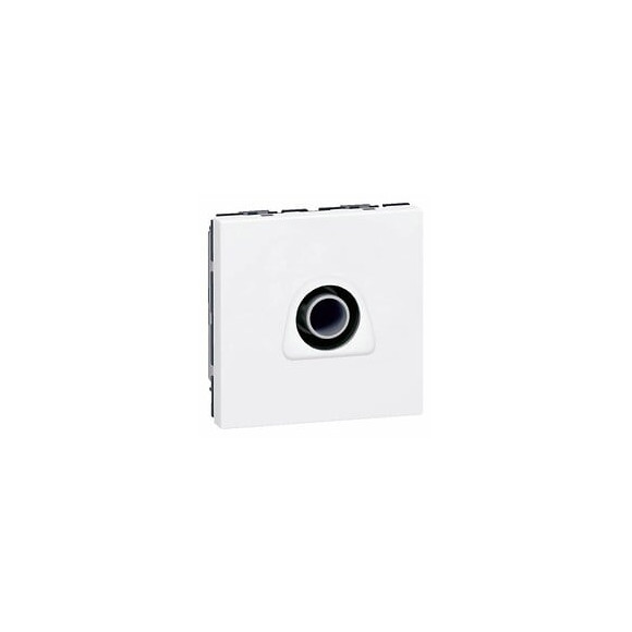 Prise TV simple mâle Mosaic 2 modules - blanc