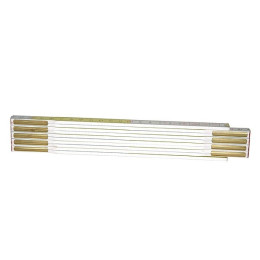 MESURE PLIANTE 2Mx17MM BOIS BLANC-JAUNE