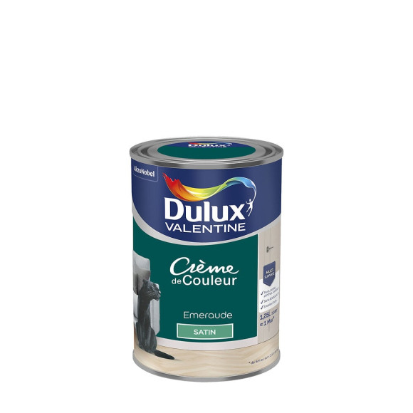 Peinture Crème de Couleur - Emeraude - Satin - 125L