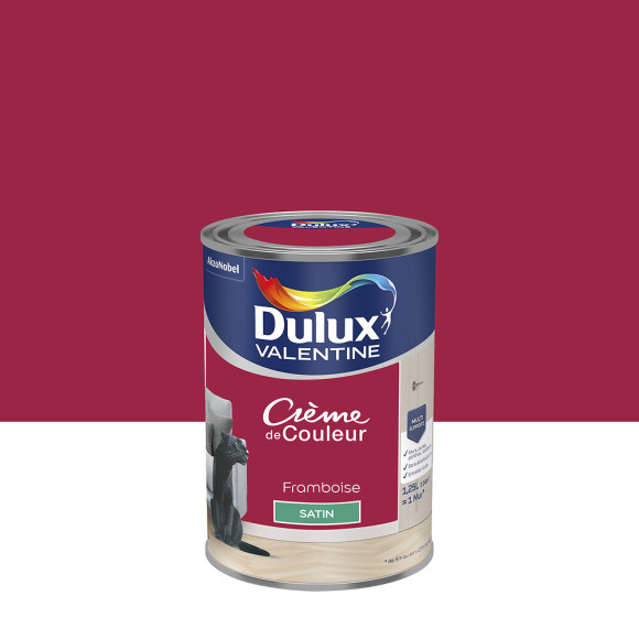 Peinture Crème de Couleur - Framboise - Satin - 125L