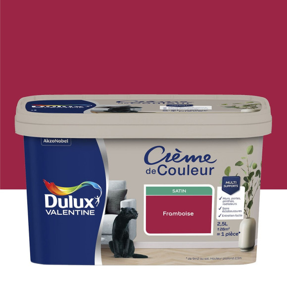 Peinture Crème de Couleur - Framboise - Satin - 25L