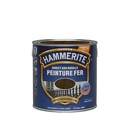 Peinture fer Hammerite Direct sur Rouille Martele Chataîgne 025L