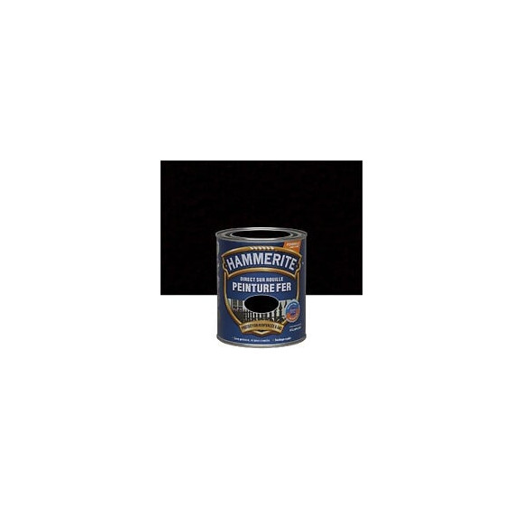 Peinture Direct sur Rouille - Noir - Martele - 075L