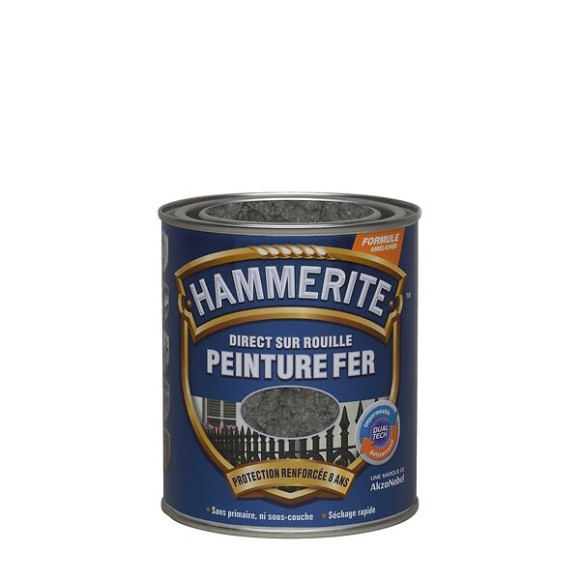 Peinture Direct sur Rouille - Gris Ardoise - Martele - 075L