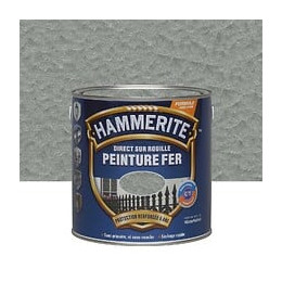 Peinture Hammerite Direct sur Rouille - Martele - Gris Argent  - 25L