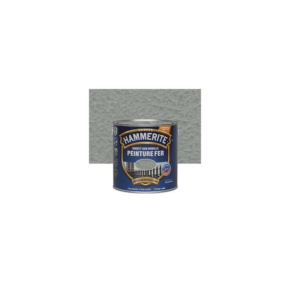 Peinture Hammerite Direct sur Rouille - Martele - Gris Argent  - 25L