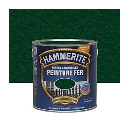 Peinture Hammerite Direct sur Rouille - Martele - Vert Epicea - 25L