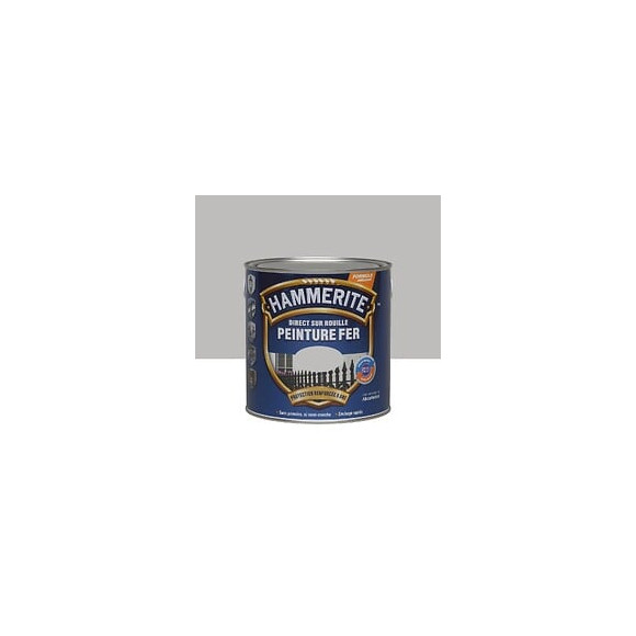 Peinture Hammerite Direct sur Rouille - Gris Argent - Brillant - 25L